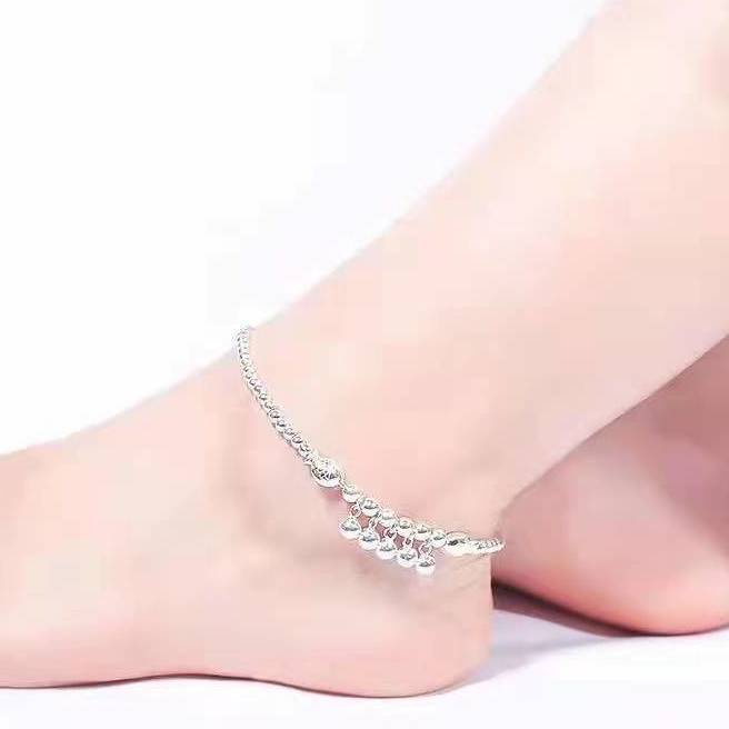 Lắc Chân Mạ Bạc 925 Đính Hạt Pisces Đơn Giản Phong Cách Cổ Điển Độc Đáo 2 Phong Cách Mới
