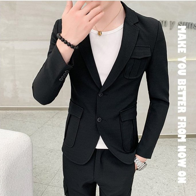 Vest nam,Áo Vest Nam Cổ Đức dài tay đơn điệu, 2 cúc chất liệu mềm, cao cấp chuẩn form lịch lãm N45