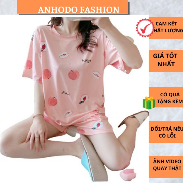 Đồ Bộ Nữ Cộc Tay Bộ Mặc Nhà Dễ Thương Chất Cotton Co Giãn BN02