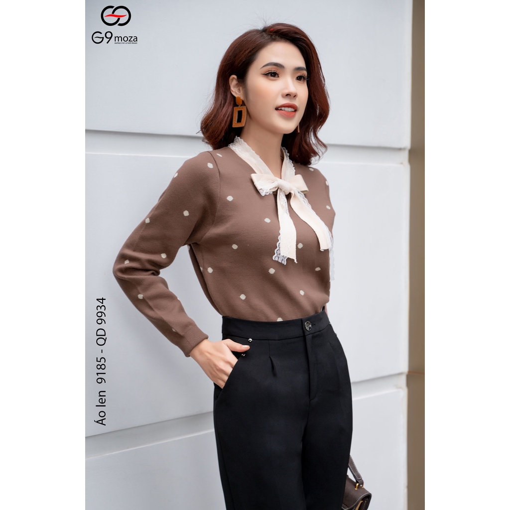 Áo len cô cao G9moza 9185  với chất liệu Được làm từ chất len cao cấp, mềm - nhẹ, giữ ấm tốt