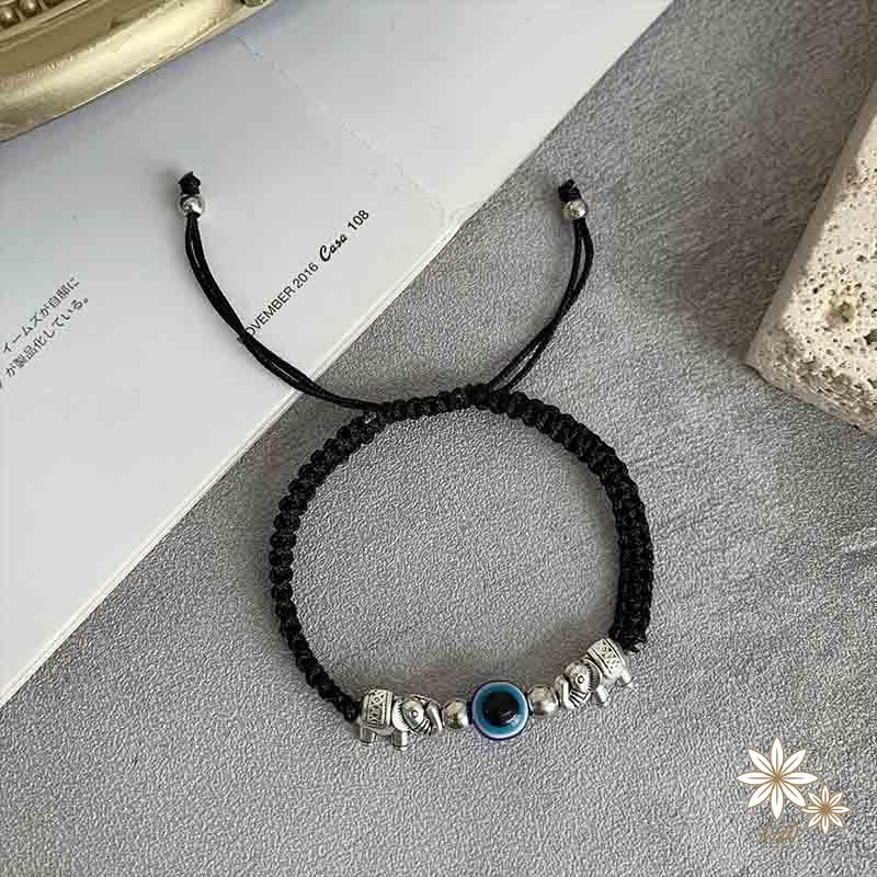 Vòng Tay Blessed Evil Mắt Quỷ May Mắn Bện Thủ Công Có Thể Điều Chỉnh Quà Tặng Cho Cặp Đôi