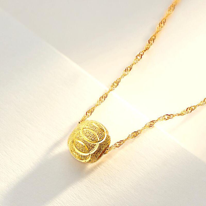 Dây Chuyền Mạ Vàng 14k Đính Hạt Kiểu Xinh Xắn Cho Nữ