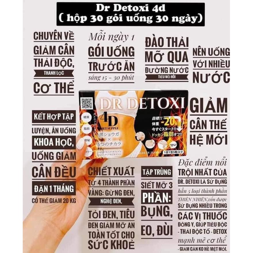 Thải độc giảm cân Dr.detoxi 4D Nhật Bản