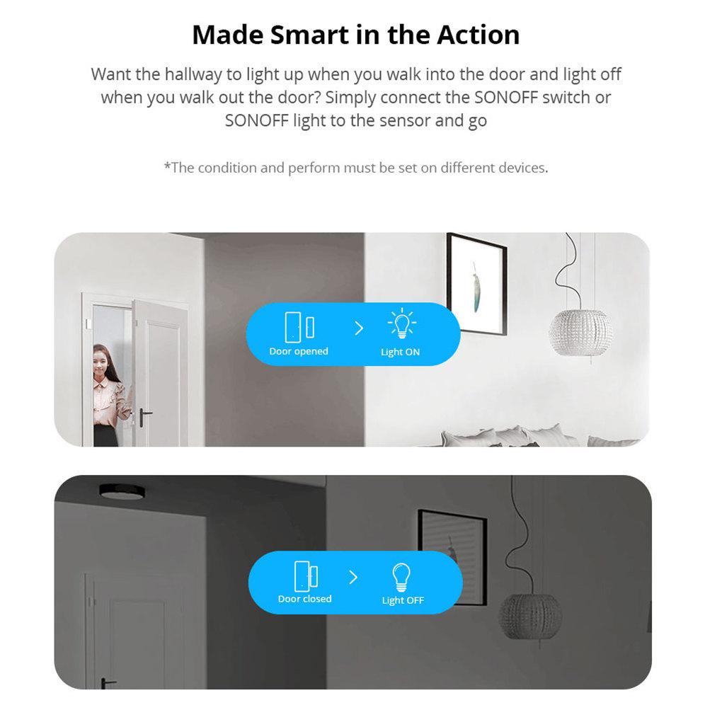 Thiết Bị Báo Động Điều Khiển Từ Xa SONOFF Không Dây Gắn Tường Tiện Dụng