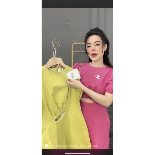 Jum giả váy khoét eo kèm tag QP