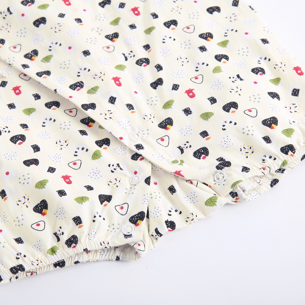 Bộ Đồ Cotton Liền Thân Sanlutoz Màu Trắng Thời Trang Mùa Hè Cho Bé Trai