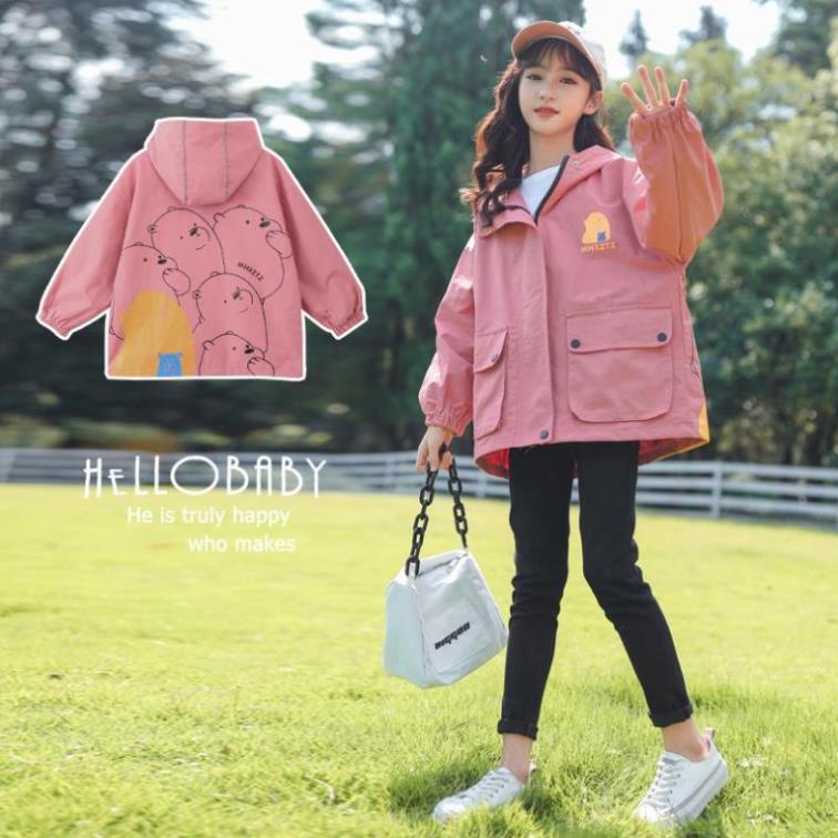 Áo khoác form rộng bé gái 12 tuổi ☑️ Áo Khoác Dài Tay Hàn Quốc☑️ áo bé gái size đại 25kg, 30kg, 35kg, 40kg, 45kg