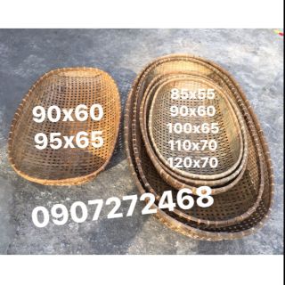 Nôi tre 90x60 đã hơ sạch dằm tặng vòng dâu tằm cho bé