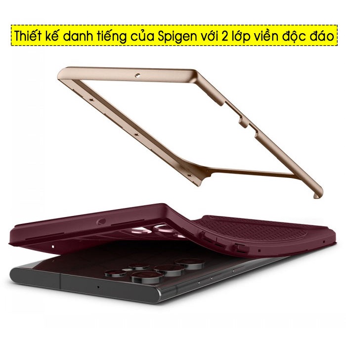 Ốp lưng Galaxy S22 Ultra Spigen Neo Hybrid - Hàng Chính Hãng
