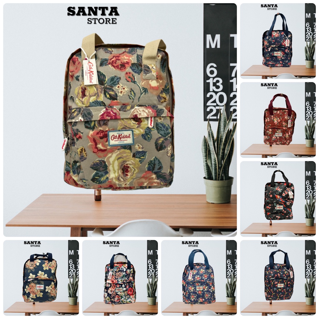 Balo vải thời trang nữ CKBP SANTA STORE cao cấp đi học đựng laptop A4 SGK màu hoa chống nước phong cách Hàn Quốc