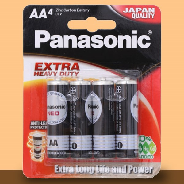 Pin AA Carbon PANASONIC R6NT-4B vỉ giấy gồm 4 viên