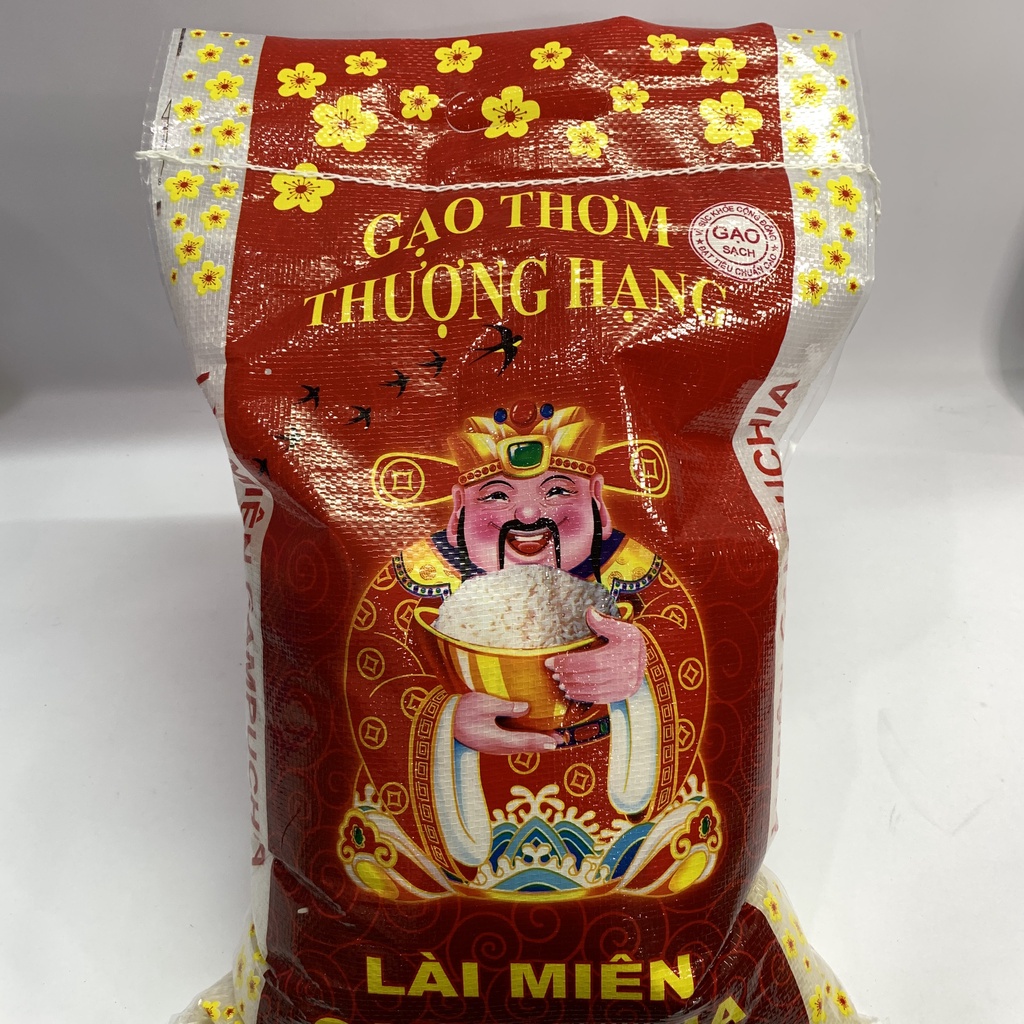 Gạo Thơm Thái, Lài Miên, Jasmine túi 5kg – Dẻo thơm mềm cơm - Hạt gạo màu trắng rất đẹp, cơm thơm nhẹ, vị ngọt
