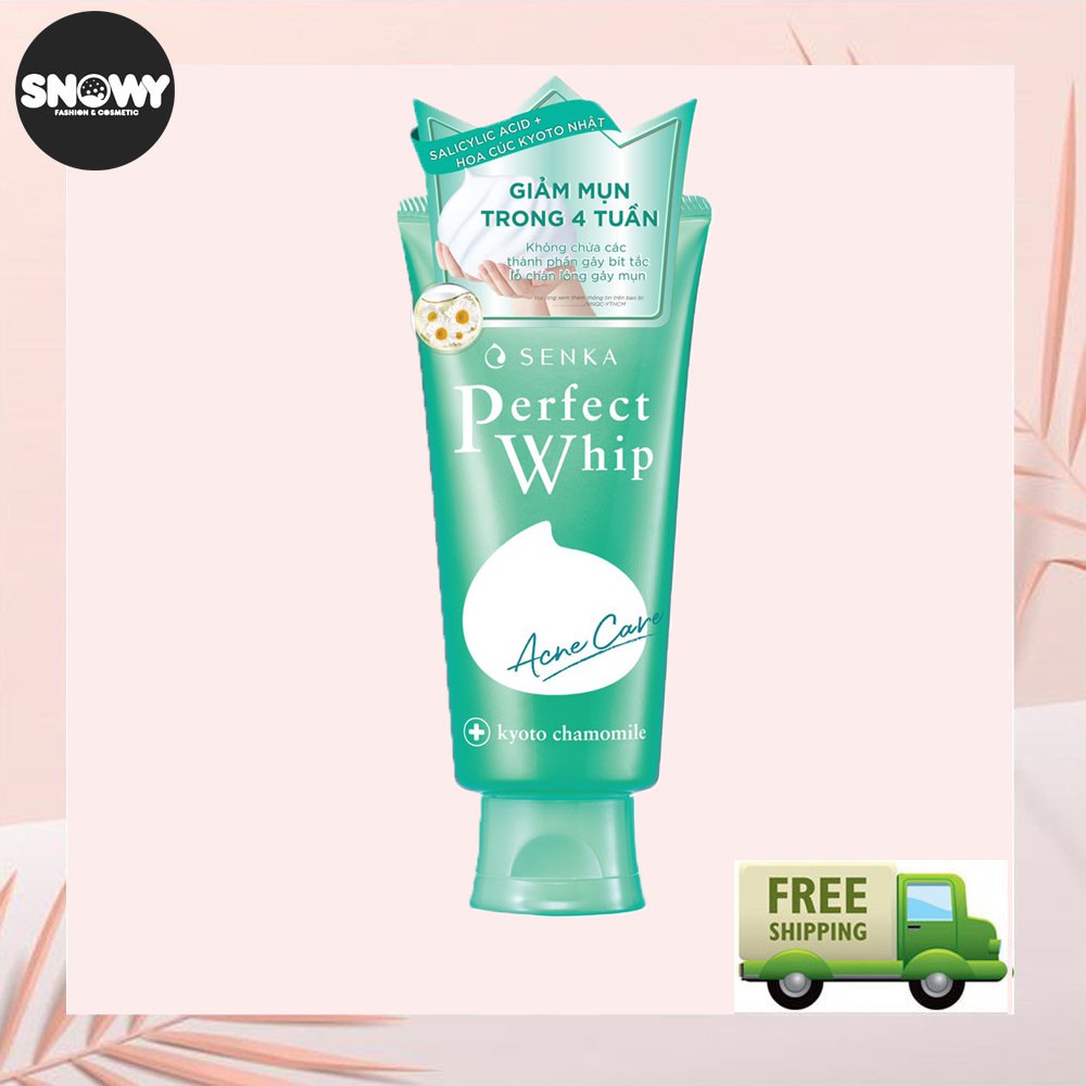 (Mẫu mới) Sữa rửa mặt dành cho da mụn Senka perfect whip acne care 100g