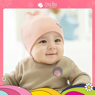 Nón len cao cấp nhiều hình cún mặt cười dễ thương bé trai bé gái size 0-12M(PN11)