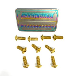 Ốc dĩa thái 8 ly 2 phân đầu dù xi màu (M8*20) thông dụng tất cả các loại xe