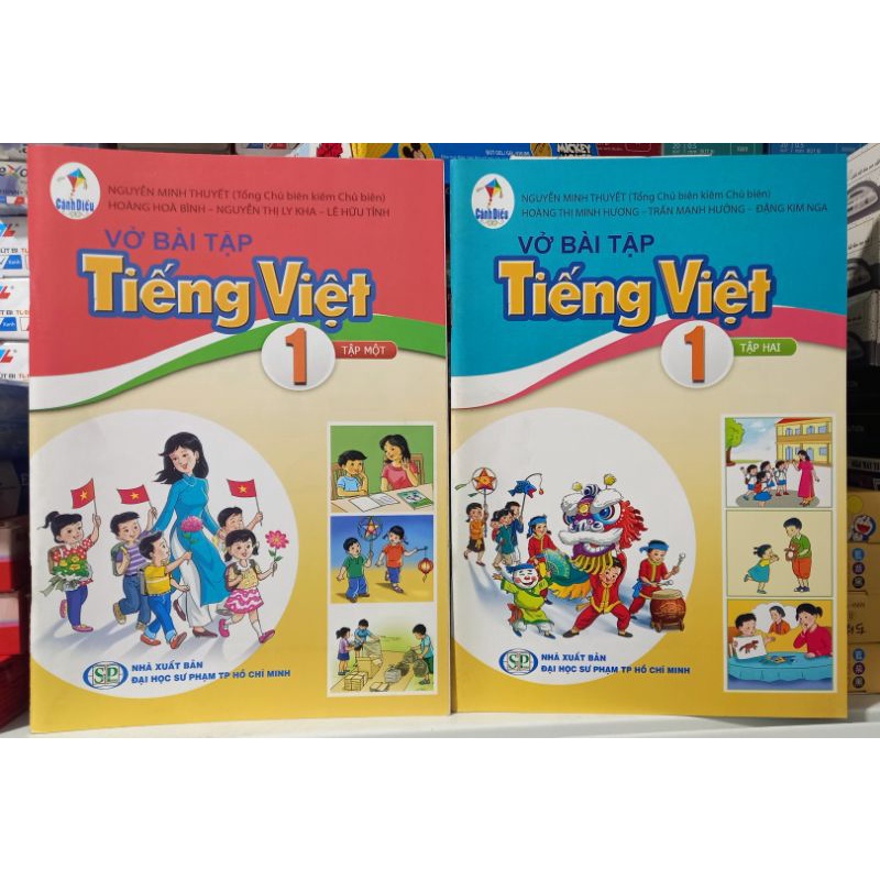 vở bài tập tiếng Việt lớp 1 tập 1 tập 2 + bút chì 2b( thuộc bộ cánh diều )