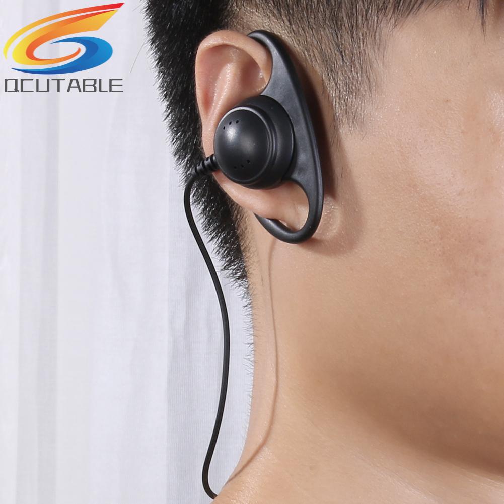 Tai Nghe 2 Pin Chữ D Có Mic PTT Chuyên Nghiệp Cho Bộ Đàm Baofeng Kenwood