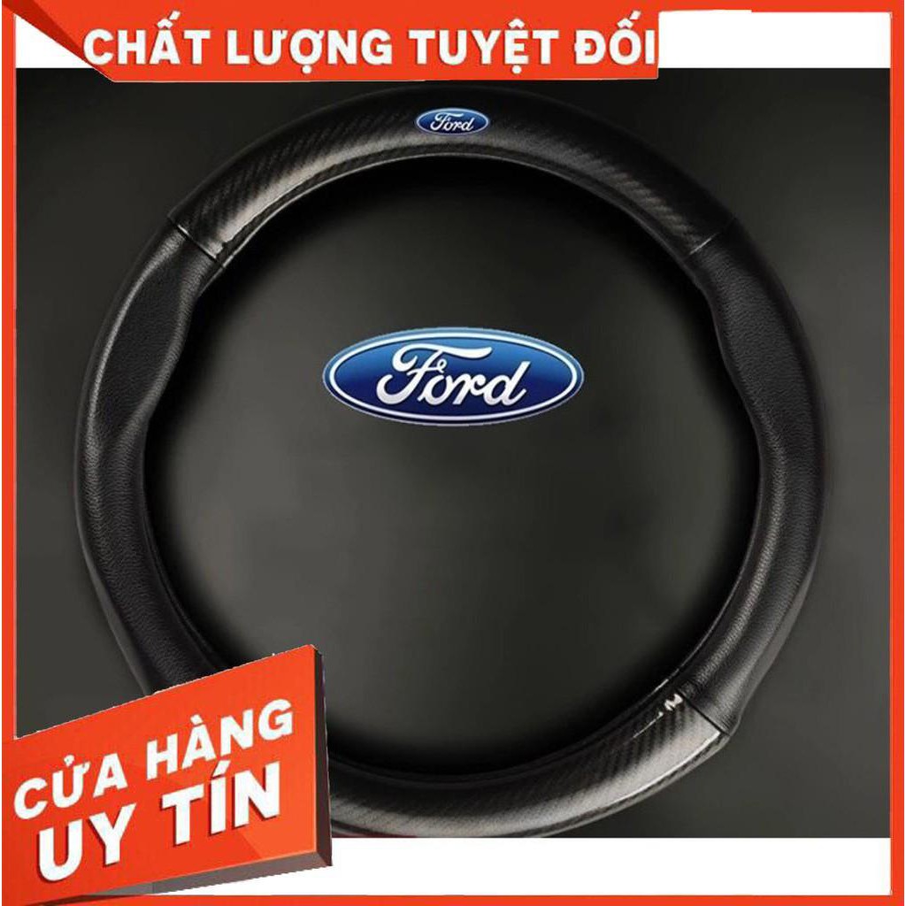 FORD, Bọc vô lăng cacbon có logo FORD - loại xịn