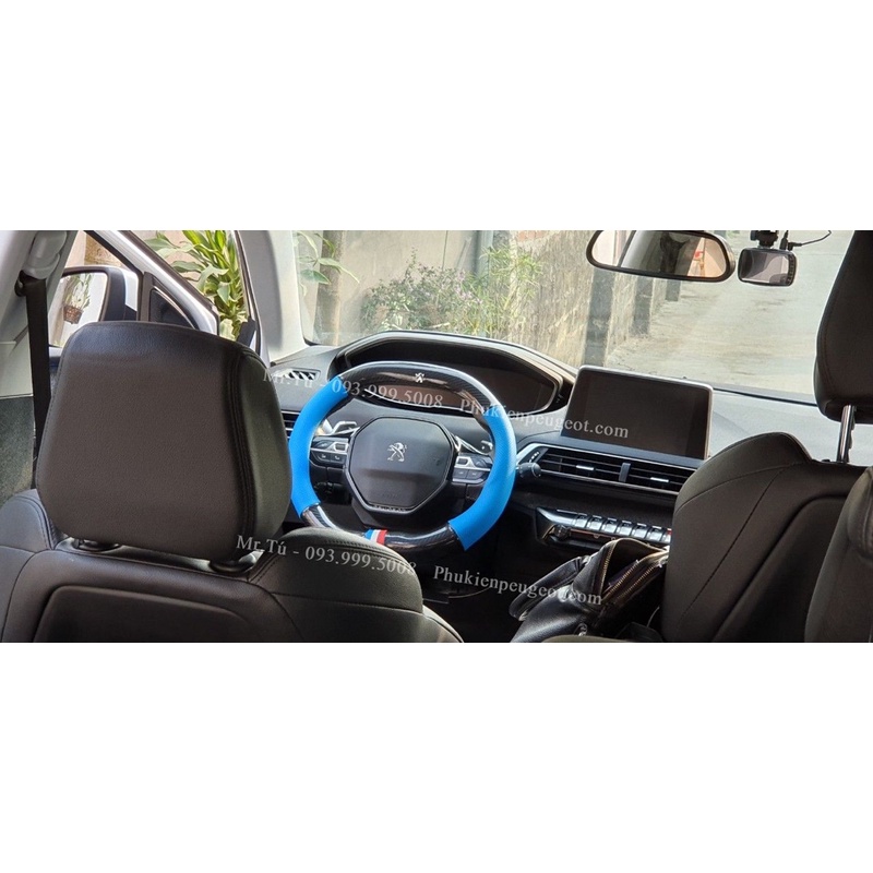 Bọc vô lăng cờ Pháp xe Peugeot 5008 Peugeot 3008 All New 2018