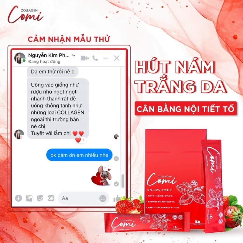 Sỉ Combo 5h- 10h collagen Comi hút nám trắng da Nhật Bản tặng 10h nạ ngủ