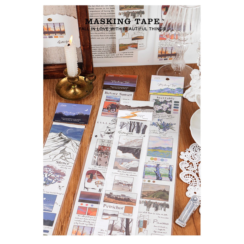 Dải nhãn dán sticker Art bản to Tả Bí Lù Store