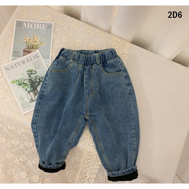 Quần baggy, jean lót lông cho bé trai bé gái (11-32kg) VEMZKIDS