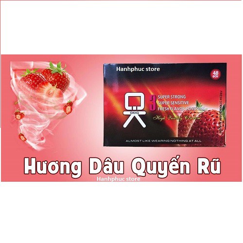 [HÀNG CHÍNH HÃNG] Bao cao su OK, Hộp lớn 144 cái, 3 Loại OK Rocmen hồng - OK Đỏ dâu - OK Xanh bạc hà_ BCS Dùng cực thích