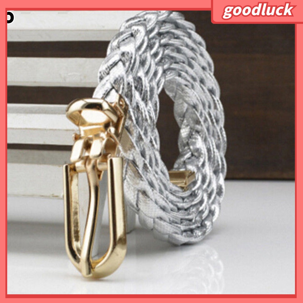 Dây Nịt Bản Hẹp Bằng Da Giả Cho Nữ