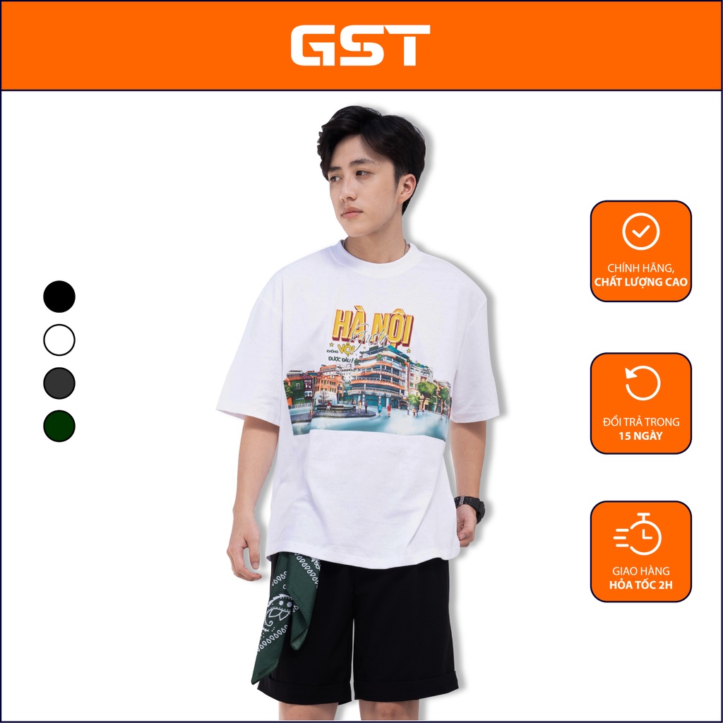Áo Thun Local Brand GST Hà Nội phông nam nữ tay lỡ form rộng