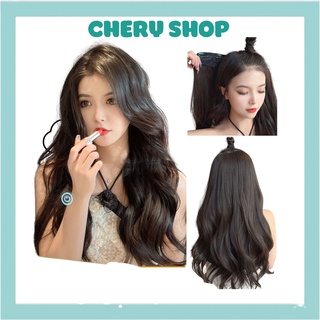 Tóc giả kẹp xoăn sóng nửa đầu 💄 FREESHIP 💄 tóc kẹp xoăn k60