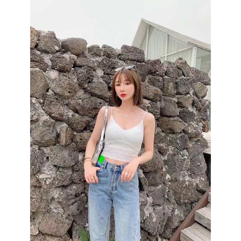 Áo bra ren sexy kẻ ô đệm dày chun lưng siêu đẹp BR998