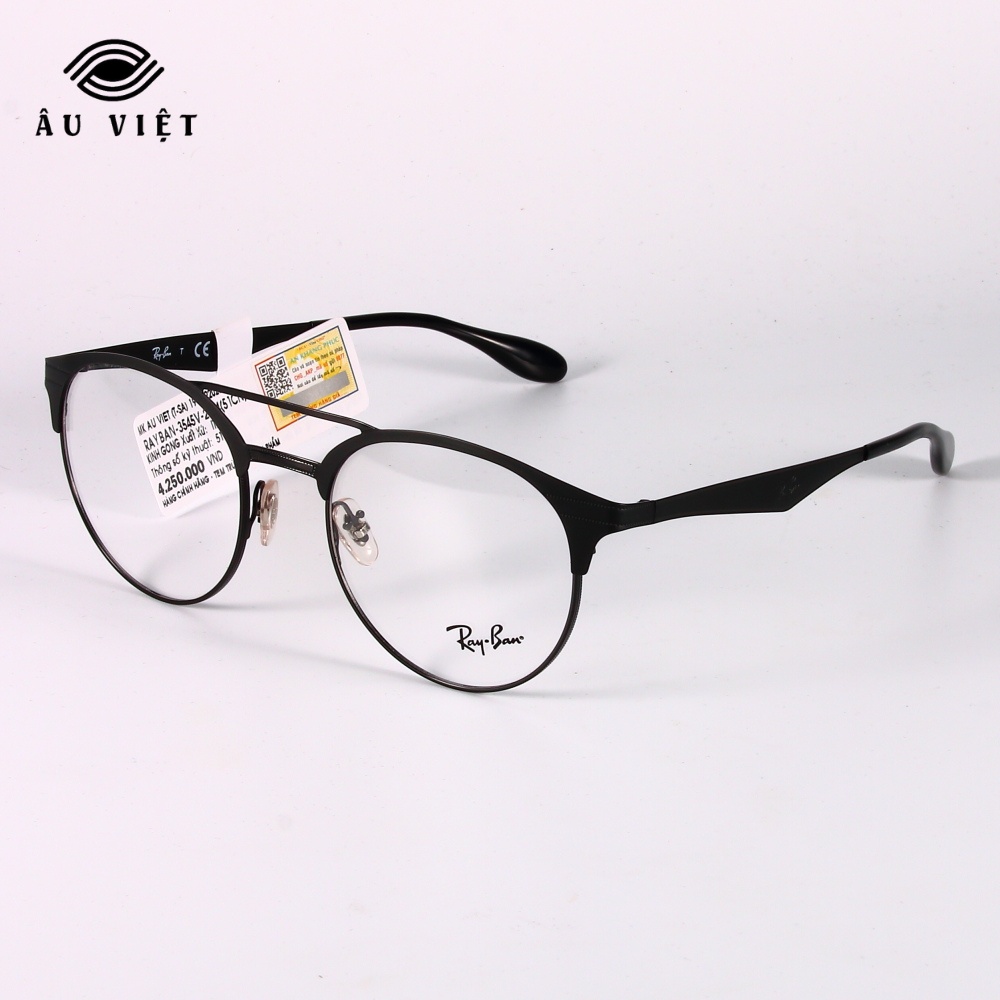 Gọng kính kim loại dáng tròn Ray-Ban RB-3545 màu đen Full box