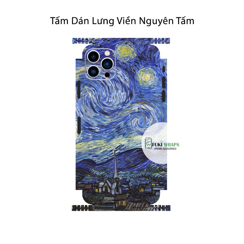 Tấm dán Skin Mặt Sau Nghệ Thuật FULL VIỀN Dành Cho 13prm , 12prm , 11prm , x, xsm, xr  , ip11 , ip12 , ip13 - FukiShop