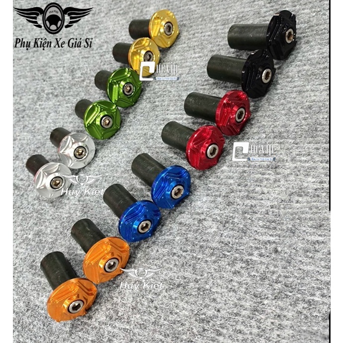 [Rẻ Vô Địch] Cặp Gù Tay Lái Nhôm CNC Kiểu Lốc Xoáy K10 Gắn Mọi Loại Xe (1 Cặp) 5147