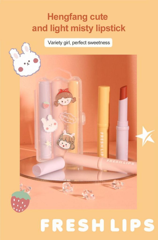 (Hàng Mới Về) Set 3 Thỏi Son Sáp Hengfang Tông Nhung Lì Chống Nước Lâu Trôi | BigBuy360 - bigbuy360.vn
