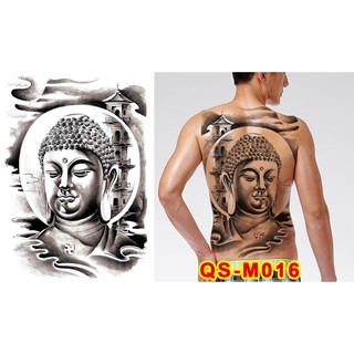 [Loại Ngắn Ngày] Hình Xăm Dán Kín Lưng Phật (35x48cm)