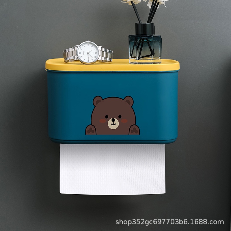 Hộp Đựng Cuộn Giấy Vệ Sinh Gắn Tường Chống Nước Không Cần Khoan Lỗ