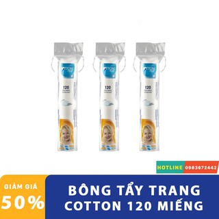Bông tẩy trang cotton soft 120 miếng💖freeship💖bông tẩy trang halincos2992 cao cấp
