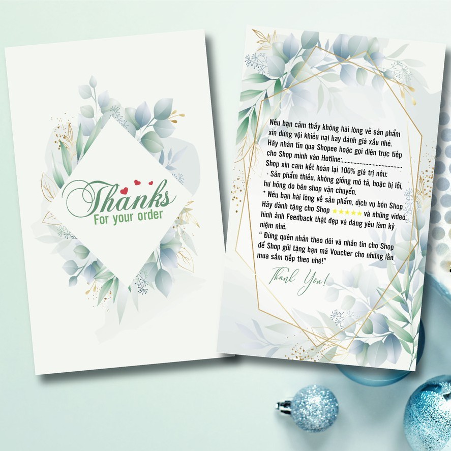 COMBO 200 THANK YOU CARD/THIỆP CẢM ƠN GIÁ SIU RẺ DÀNH CHO CÁC SHOP ONLINE