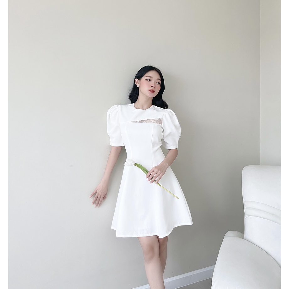 BBSTORE'S Đầm Xoè Dự Tiệc Phối Ren Sang Trọng -D943