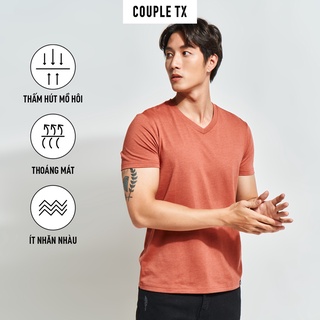 Áo Thun Cổ Tim Basic Nam Couple TX MTS 1119