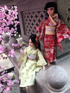 Yukata búp bê Bjd 30cm