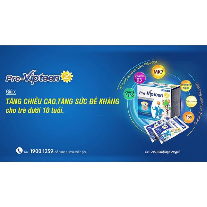 Pre Vipteen 2 - giải pháp hỗ trợ chiều cao  (Hộp 20 gói)