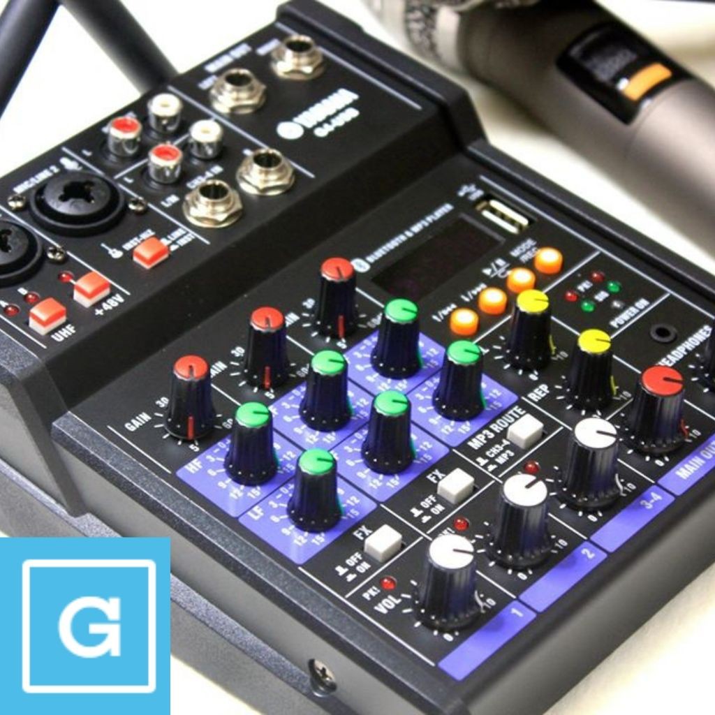 Mixer Livestream Yamaha G4 ÚSB Bluetooth ( tặng jack loa keo + jack 3.5 bông sen + 2 micro )