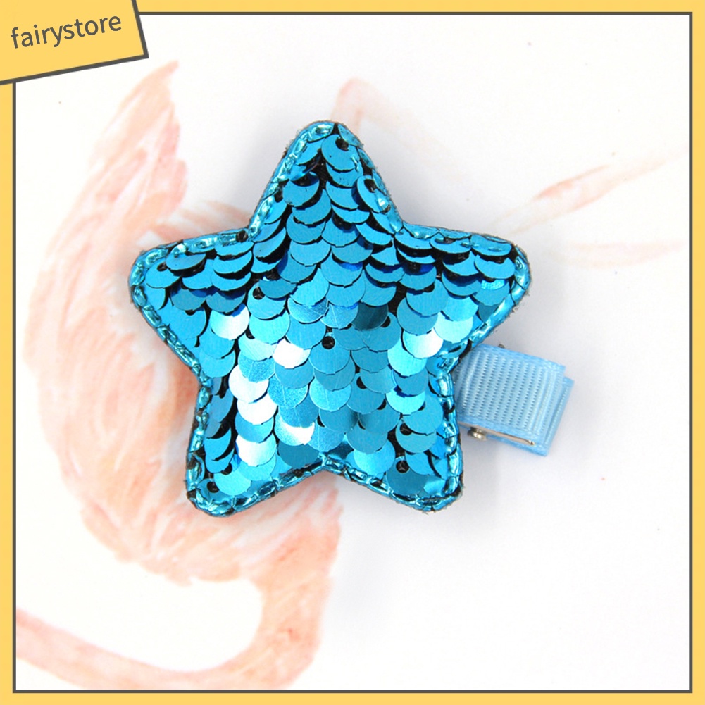 Kẹp Tóc Hình Ngôi Sao Đính Kim Sa Lấp Lánh Cho Bé