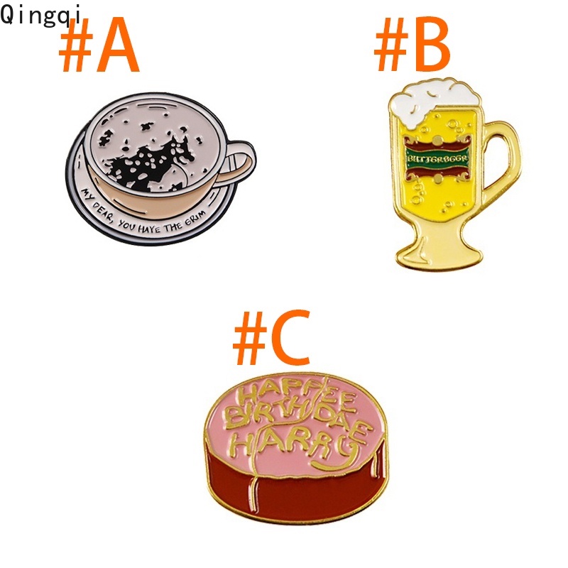 Ghim cài áo Miss Zoe hình cốc cà phê họa tiết chữ my dear you have the grim