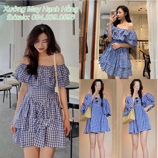 Váy trễ vai ullzzang - Váy công chúa trễ vai kèm ảnh thật