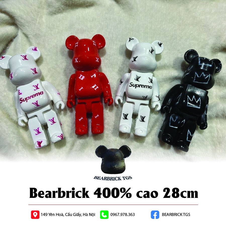 Bearbrick, gấu bearbrick 400% cao 28cm hot trend tiktok