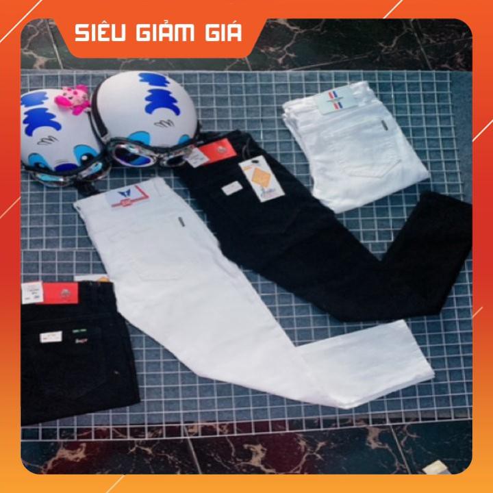 CÓ ĐỦ SIZE 28-36 QUẦN JEAN NAM TRẮNG VÀ ĐEN 2 MÀU CƠ BẢN ỐNG CÔN DÁNG BODY VẢI CO GIÃN CÓ SIZE ĐẠI BIG SIZE -new