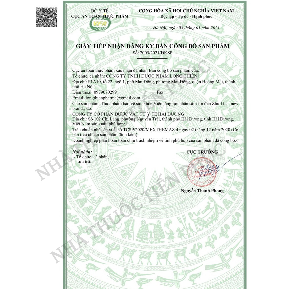 Viên Tăng Lực Nhân Sâm Tỏi Đen ZBULL Fast  Hộp 60 viên